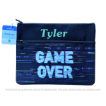 Studymate Large Double Zip Custom Name Pencil Case | Game Over